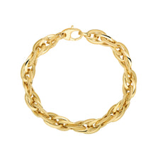 Load image into Gallery viewer, 14k Yellow Gold 7mm Polished Double Oval Link Bracelet, 7.75 Inch

