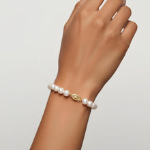 Load image into Gallery viewer, 14k Yellow Gold 6mm or 6.5mm Pearl Bracelet
