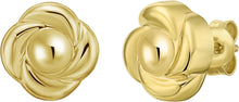 Load image into Gallery viewer, 14k Yellow Gold 8mm Floral Stud Earrings
