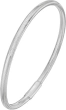 Load image into Gallery viewer, Italian 14k White Gold 3.4mm Stretch Mesh Slip-On Bracelet

