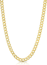 Load image into Gallery viewer, 10k Yellow Gold 6.5mm Hollow Cuban Curb Link Chain Necklace
