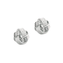 Load image into Gallery viewer, 14K Yellow Gold Polished &amp; Diamond Cut Love Knot Stud Earring
