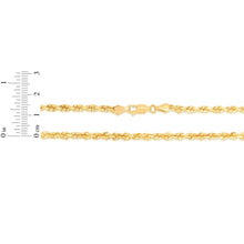 Load image into Gallery viewer, 10k Yellow Gold 3.5mm Solid Diamond Cut Rope Chain Necklace

