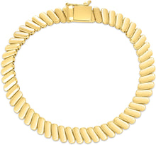 Load image into Gallery viewer, 14k Yellow Gold 7mm Rib Link Bracelet, 7 Inch
