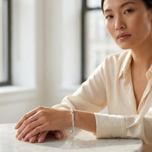 Load image into Gallery viewer, 14k Yellow Gold or White Gold or Rose Gold 3.4mm Slim Weaved Bangle Bracelet, 7.25 Inch
