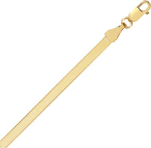 Load image into Gallery viewer, 10k Yellow Gold 3mm Super Flexible Silky Herringbone Chain Necklace
