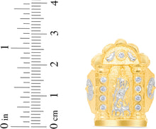 Load image into Gallery viewer, 10k Yellow Gold 28.7mm Two-Tone Saint Lazarus Arch Praying Hands CZ Ring, Sizes 6-13
