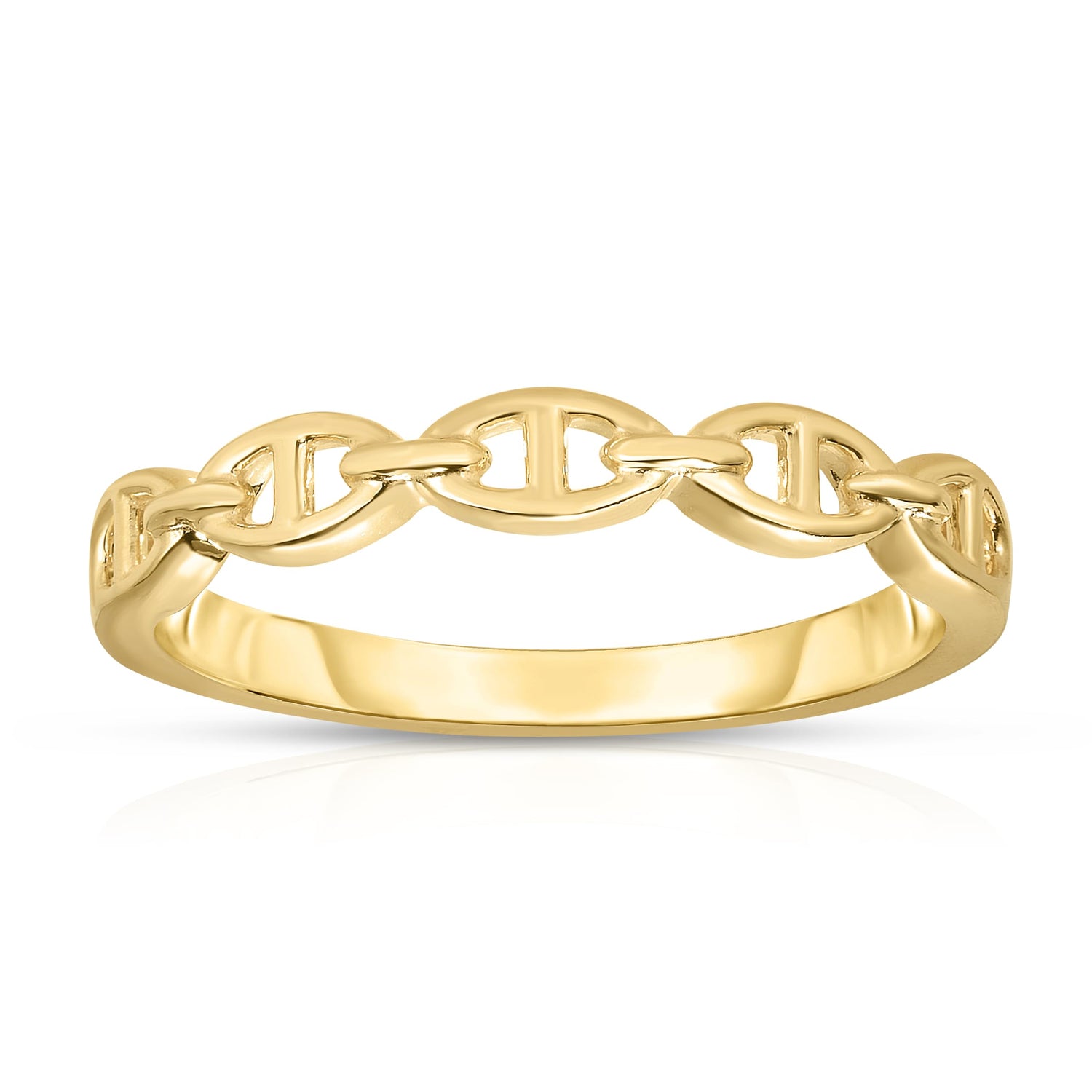 10k Yellow Gold Mariner Link Women's Ring