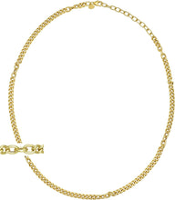 Load image into Gallery viewer, Italian 14k Yellow Gold 4.2mm Small Paperclip &amp; Curb Link Chain Necklace, 18 Inch
