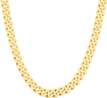 Load image into Gallery viewer, 14k Yellow Gold 6.5mm, 8mm or 9.5mm Lite Squared Miami Cuban Chain Necklace, 22 Inch

