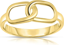 Load image into Gallery viewer, 10k Yellow Gold Interlocked Link Women's Ring
