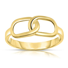 Load image into Gallery viewer, 10k Yellow Gold Interlocked Link Women&#39;s Ring
