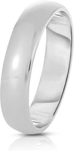 Load image into Gallery viewer, 10k Yellow Gold or White Gold 5mm Solid Polished Comfort Fit Wedding Band Ring
