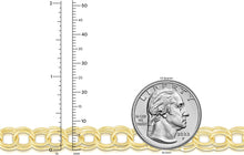 Load image into Gallery viewer, 14k Yellow Gold 8mm Large Double Chino Link Charm Bracelet, 7 Inch or 8 Inch
