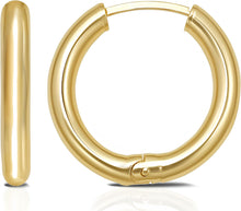 Load image into Gallery viewer, 14k Yellow Gold 21mm Round Hoop Earrings

