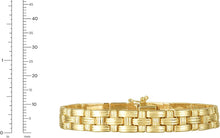 Load image into Gallery viewer, 14k Yellow Gold 8mm Basketweave Link Bracelet, 7.25 Inch
