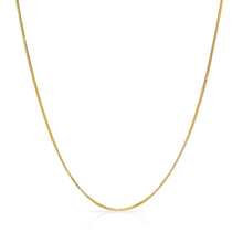 Load image into Gallery viewer, 14k Yellow Gold or White Gold 0.9mm Foxtail Chain Necklace
