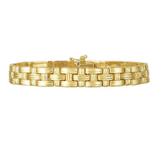 Load image into Gallery viewer, 14k Yellow Gold 8mm Basketweave Link Bracelet, 7.25 Inch
