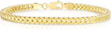 Load image into Gallery viewer, Floreo 14k Yellow Gold 4mm Square Franco Chain Bracelet 8.75 Inch
