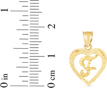 Load image into Gallery viewer, 10k Yellow Gold 19mm Personalized Alphabet Letter A - Z Initial Heart Pendant with optional Extendable Cable Chain Necklace

