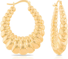 Load image into Gallery viewer, 10k Yellow Gold Shrimp Hoop Earrings
