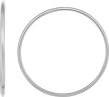 Load image into Gallery viewer, 14k Yellow Gold 1.2mm x 30mm High Polish Round Circle Tube Endless Hoop Earrings
