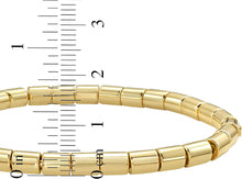 Load image into Gallery viewer, Italian 14k Yellow Gold 4.5mm Barrel Bead Stretch Slip-On Bracelet, 8 Inch
