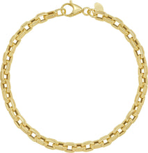 Load image into Gallery viewer, Italian 14k Yellow Gold Thick Oval Link Bracelet, 7.5 Inch
