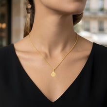 Load image into Gallery viewer, Italian 14k Yellow Gold 12mm Saint St. Joseph San Jose Pray For Us Medallion Religious Charm Pendant with Optional Necklace,  16-17-18 Inch
