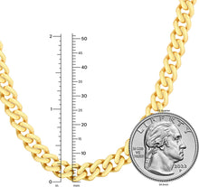 Load image into Gallery viewer, 14k Yellow Gold 6.5mm, 8mm or 9.5mm Lite Squared Miami Cuban Chain Necklace, 22 Inch
