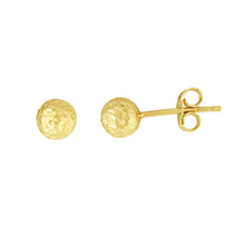 Load image into Gallery viewer, 14K Yellow Gold 5mm Crystal Cut Post Earring
