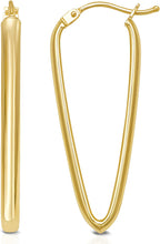 Load image into Gallery viewer, 14k Yellow Gold 29.9mm V Hoop Earrings
