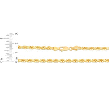 Load image into Gallery viewer, 10k Yellow Gold 4mm Solid Diamond Cut Rope Chain Necklace
