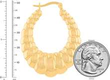 Load image into Gallery viewer, 10k Yellow Gold Shrimp Hoop Earrings
