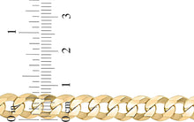 Load image into Gallery viewer, Italian 14k Gold Over 925 Silver 5.3mm Comfort Curb Link Chain Bracelet, 8 Inch
