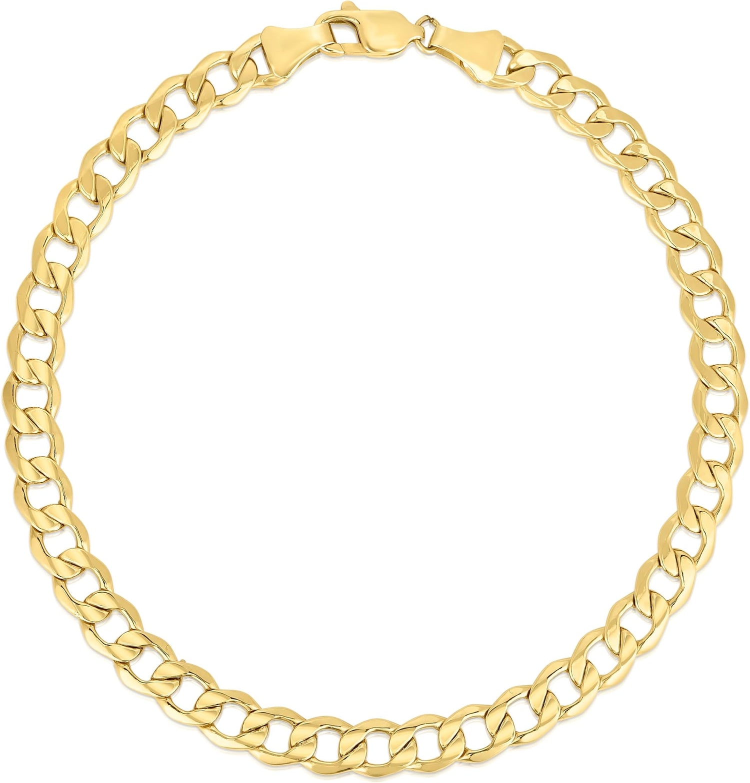 14k Yellow Gold 6.2mm Lite Curb Chain Bracelet