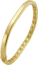 Load image into Gallery viewer, Italian 14k Yellow Gold Oval Bangle Bracelet, 7.5 Inch
