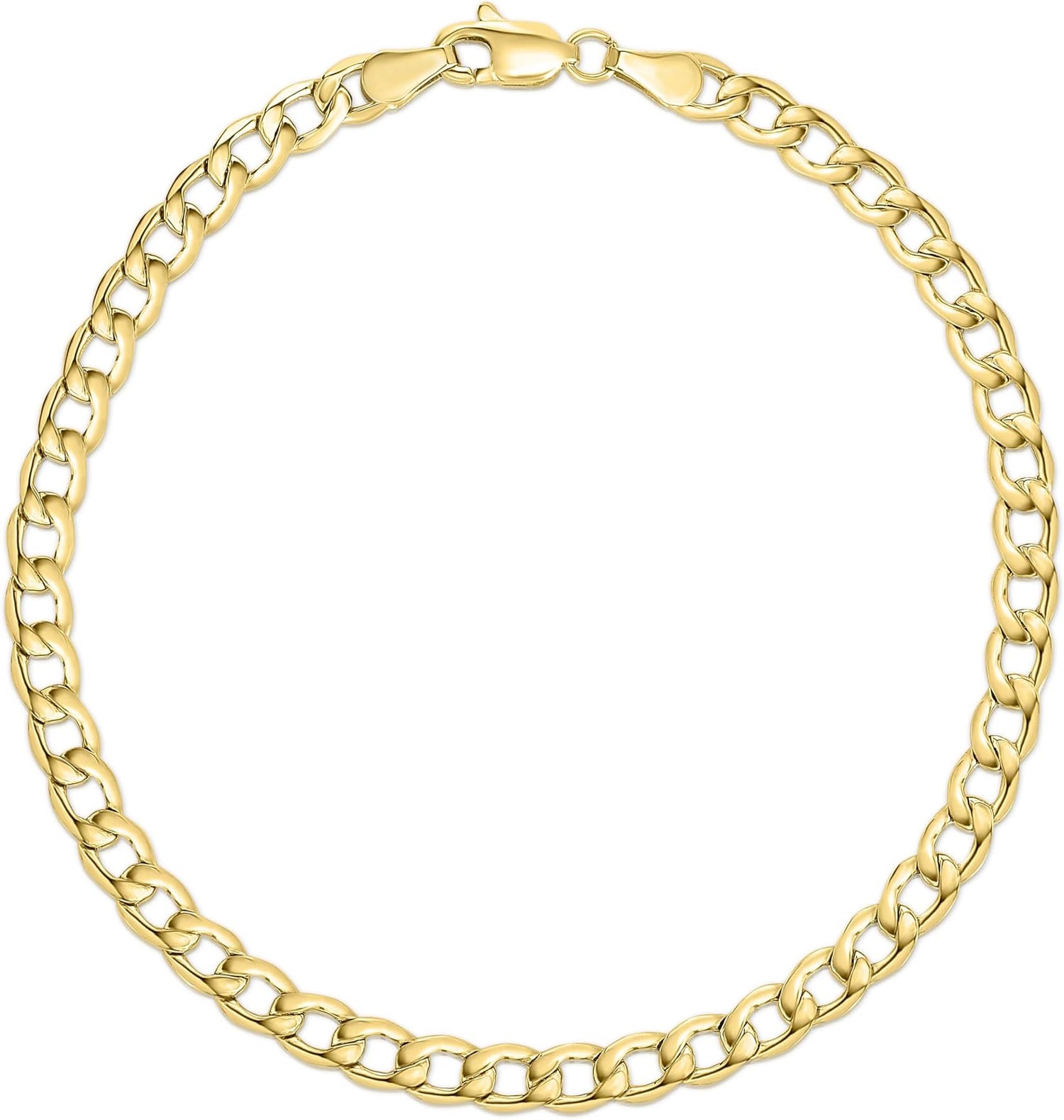 14k Yellow Gold 4.5mm Lite Curb Chain Bracelet