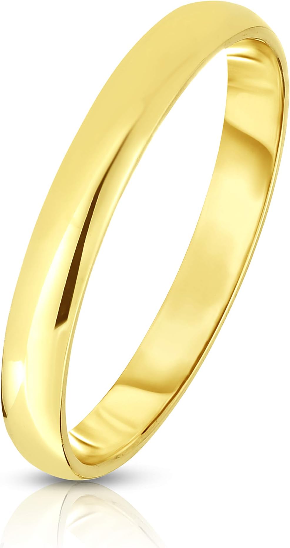 10k Yellow Gold or White Gold 4mm Solid Polished Comfort Fit Wedding Band Ring