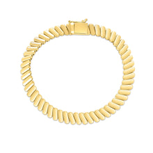 Load image into Gallery viewer, 14k Yellow Gold 7mm Rib Link Bracelet, 7 Inch
