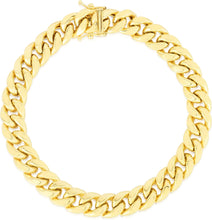 Load image into Gallery viewer, 14k Yellow Gold 9.1mm Semi-Lite Miami Cuban Chain Bracelet
