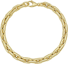 Load image into Gallery viewer, Italian 14k Yellow Gold 6.3mm Thick Cable Link Bracelet, 8.5 Inch
