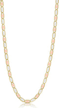 Load image into Gallery viewer, 14k Tri-Color Gold 3.3mm Solid Valentino Link Chain Necklace

