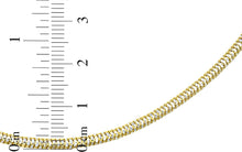 Load image into Gallery viewer, Italian 14k Gold Over 925 Silver 2.4mm Sparkle Snake Chain Necklace, 16 Inch, 18" or 20"
