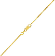Load image into Gallery viewer, 14k Yellow Gold or White Gold or Rose Gold 0.45mm Solid Box Chain Link Necklace
