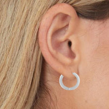 Load image into Gallery viewer, 14k Yellow Gold or White Gold 15mm x 5mm Polished Huggie Earrings
