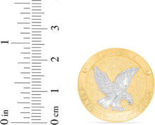 Load image into Gallery viewer, 10k Yellow Gold 24mm Eagle Bird King of the Skies Medallion Men&#39;s Ring, Sizes 5-13
