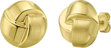 Load image into Gallery viewer, 14k Yellow Gold 12.4mm or 17mm Knot Stud Earrings
