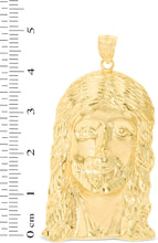 Load image into Gallery viewer, 10k Yellow Gold Face of Jesus Christ Religious Pendant
