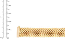 Load image into Gallery viewer, 14k Yellow Gold 14.5mm Large Rice Mesh Bracelet, 7 Inch
